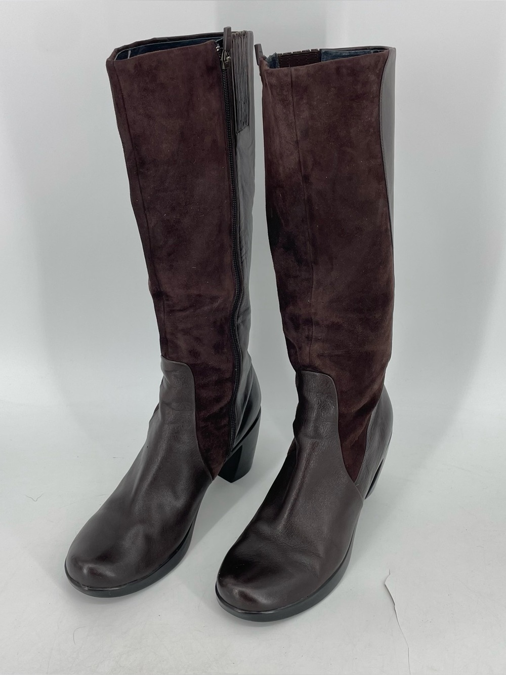 Dansko Tyra Brown Leather Suede Knee High Tall Heel Boot Size 40 EU 9.5-10 US